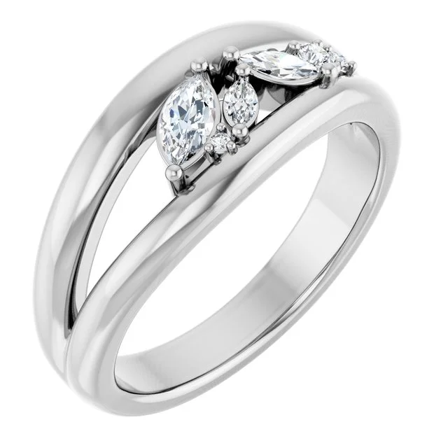 Accented Negative Space Ring