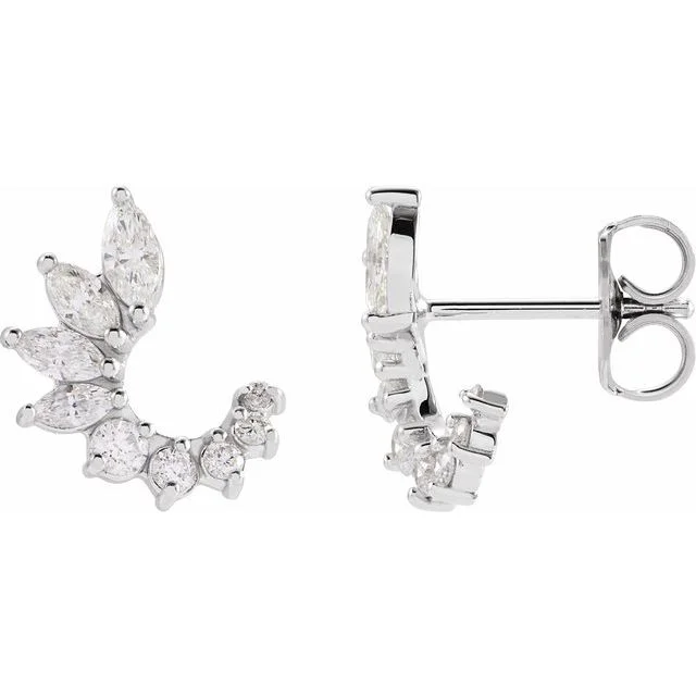 Accented Front-Back Earrings