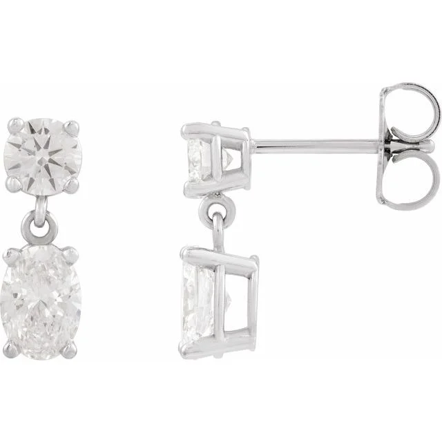 Two-Stone Dangle Earrings