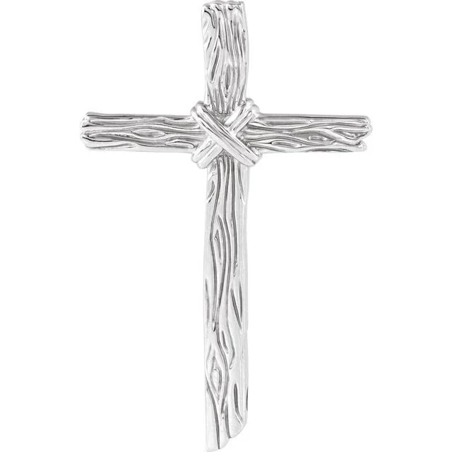 Woodgrain Cross Pendant