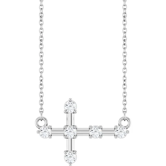 Sideways Cross Necklace or Center